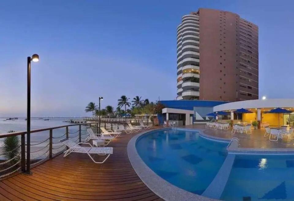 Flat Iate Plaza Na Beira Mar Com Vista Mar Apartment ฟอร์ตาเลซา ภายนอก รูปภาพ